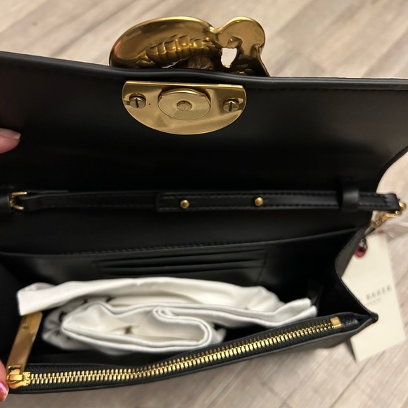 SOLD TB Dust Bag!! Ted Baker London Black Kira Rose Clutch Bag NWT MSRP $175 - Picture 7 of 10